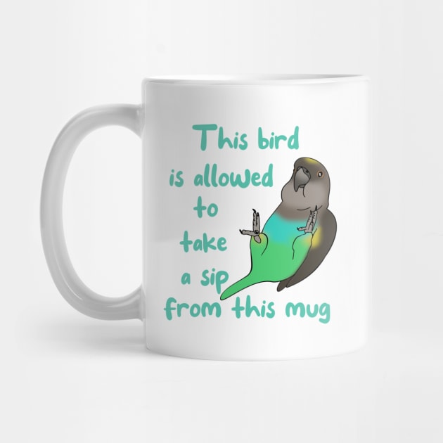 This Bird is Allowed to Take a Sip from this Mug Meyer's Parrot by FandomizedRose